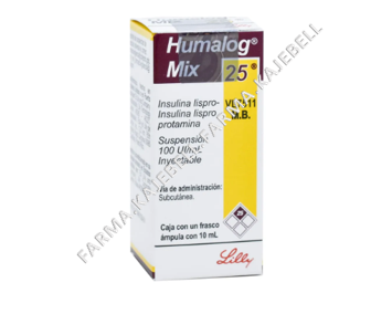 HUMALOG MIX 25 VIAL 100 UI/Ml. C/1 Frasco Ampula 10 Ml