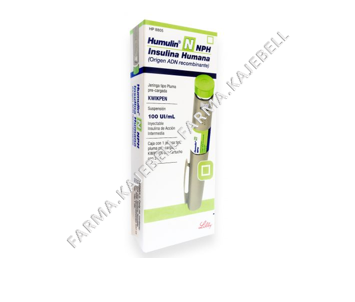 HUMULIN N  KWIKPEN 100 UI/Ml. C/1 Jeringa Pluma Precargada 3 Ml